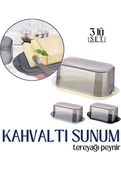 Kahvaltı Saklama ve Sunum 3 Lü Set 719066