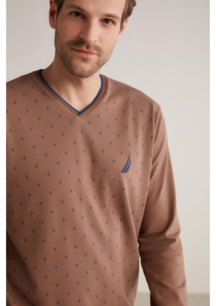 Nautica Yumuşak Dokulu Pijama Takımı