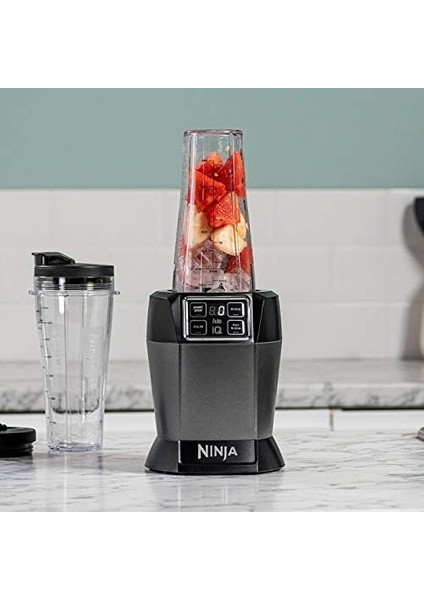 Auto-Iq [BN495EU] Mikser, 1000 W, 2 x 700 ml Bardak, Siyah/gümüş Blender, Tritan, 700 Mililitre Shark Ninja