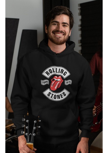 Kapüşonlu Sweatshirt Oversize Rock Metal Baskılı Hoodie fiyatları