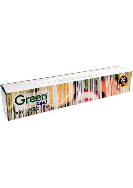 Pvc Streç Film Folyo - Gıdaya Uygun - 9 Mikron - 45 Cm. x 300 Metre - 3 Paket