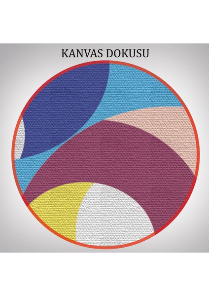 Renkli Geometrik Desenli Pop Art 3 Lü Kanvas Duvar Tablo Seti-Ao-14