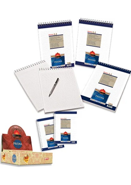 Gıpta Prisma Bloknot A 4 Spiralli Karton Kapak 100 Yaprak Düz