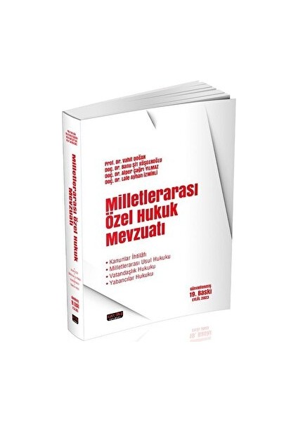 Milletlerarası Özel Hukuk Mevzuatı - Vahit Doğan