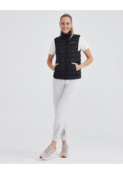 W Outerwear Padded Vest Kadın Siyah Yelek S231239-001