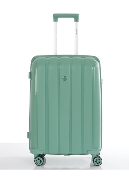 V305 Orta Boy Polipropilen Tekerlekli Valiz Bavul Seyahat Tatil Kırılmaz Süper Esnek