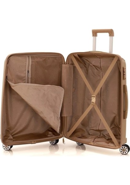 V305 Büyük Boy Polipropilen Tekerlekli Valiz Bavul Seyahat Tatil Kırılmaz Süper Esnek indirimleri