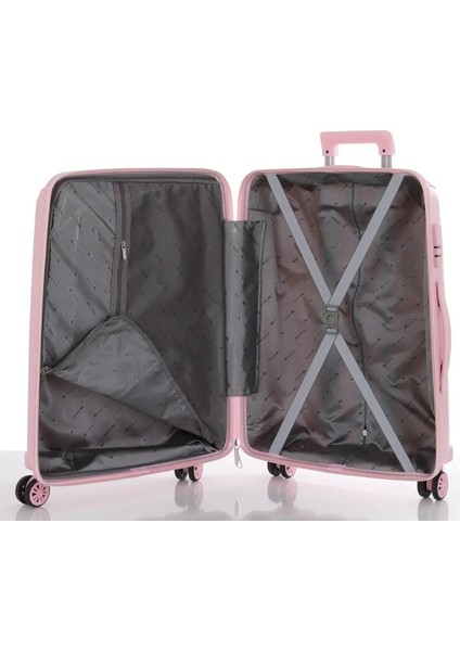 V305 Büyük Boy Polipropilen Tekerlekli Valiz Bavul Seyahat Tatil Kırılmaz Süper Esnek fırsatları