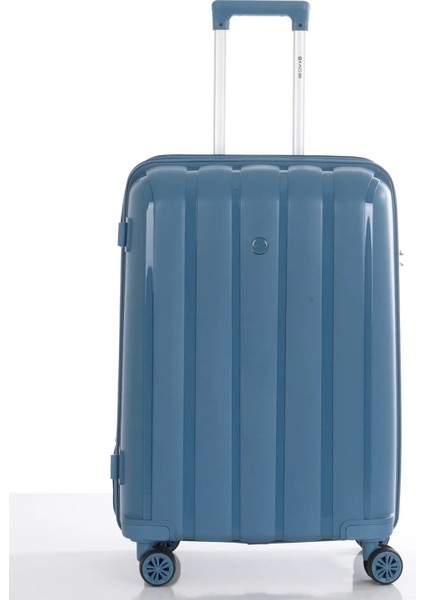 V305 Orta Boy Polipropilen Tekerlekli Valiz Bavul Seyahat Tatil Kırılmaz Süper Esnek