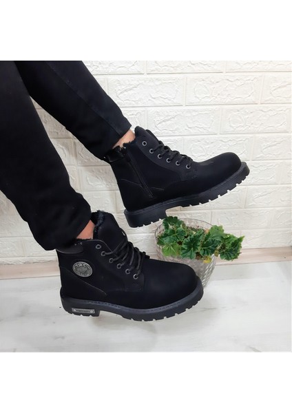 528 Siyah Içi Kürklü Fermuarlı Kaymaz Taban Bot modelleri