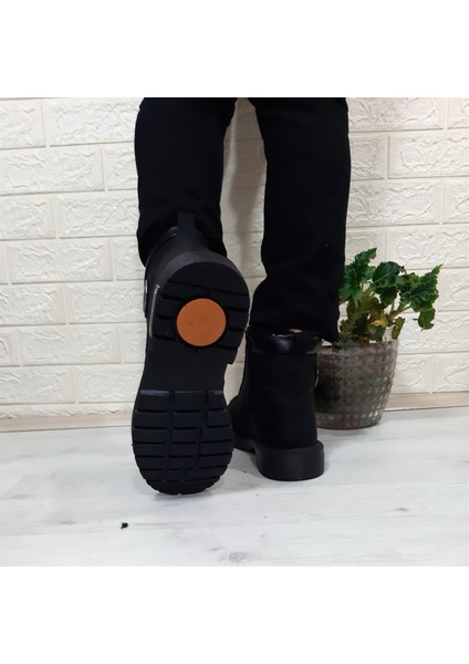 528 Siyah Içi Kürklü Fermuarlı Kaymaz Taban Bot indirimleri
