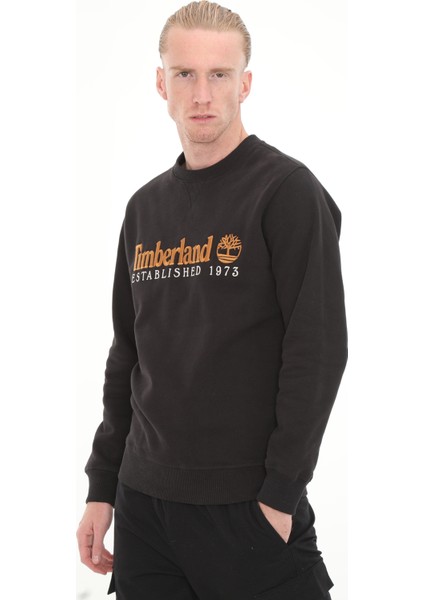 TB0A65DD0011 Timberland Embroidery Logo Brush Back Crew Neck Erkek fiyatları