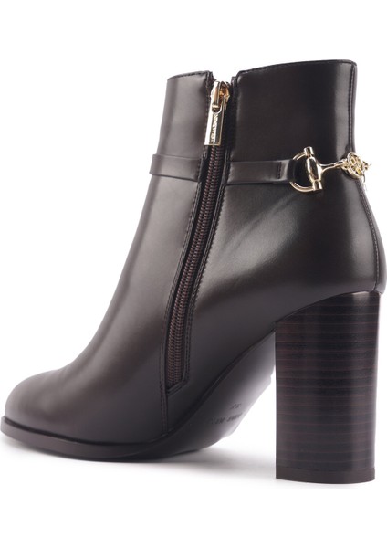 Oubruy 3pr Kahverengi Kadın Topuklu Bot modelleri