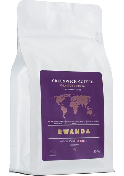 Filtre Kahve Çekirdek Kahve Espresso ( Arabica ) Rwanda Intore Cyangugu 250 gr