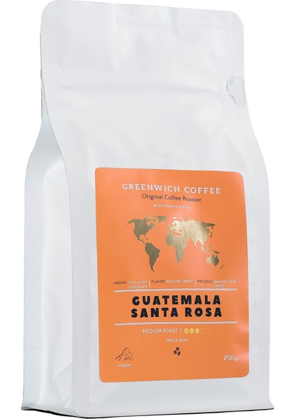 | Guatemala Antigua Santa Rosa Filtre Kahve Çekirdek Kahve Yöresel Kahve Arabica 250 gr