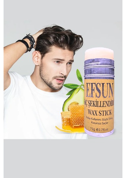 Wax Stick ve Profesyonel Topuz Fırçası Tüm Saçlar İçin Güçlü Tutuş 75 g Balmumu modelleri