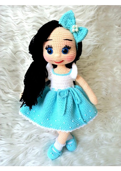 Mavi Busem Bebek Amigurumi Organik Oyuncak