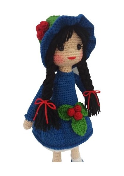 Koyu Mavi Kikona Çiçeği Bebek Amigurumi Organik Oyuncak fiyatları