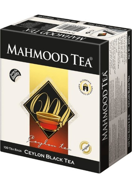 Mahmood Tea Seylan 100LÜ Bardak Poşet Çay ve Küre Tasarımlı Silver Çay Süzgeci