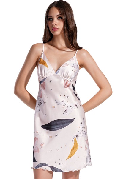 Kadın Saten Askılı Gecelik