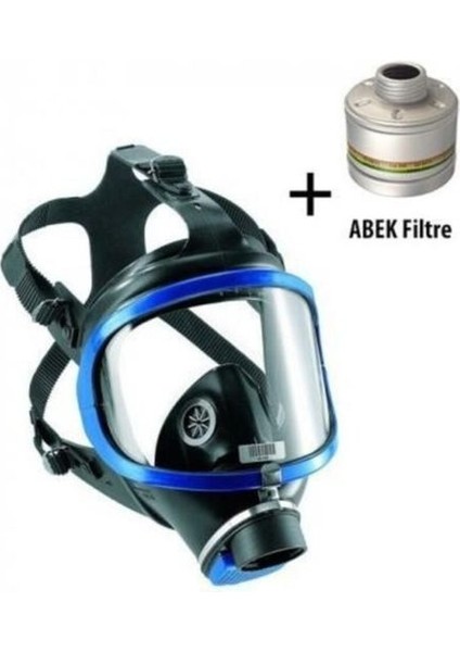 Drager 6300+6738801 Abek1 Tek Filtreli Tam Yüz Maske Takım (RD40 Bağlantılı)