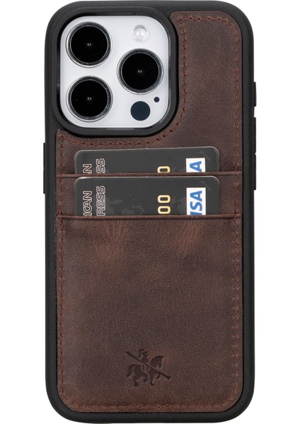 iPhone 15 Pro Capri Kartlıklı Deri Arka Telefon Kılıfı fırsatları