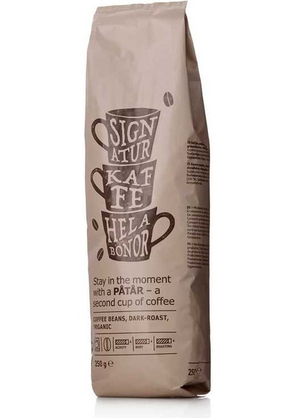 Sıgnature Organik Kavrulmuş Kahve Çekirdeği 250 gr