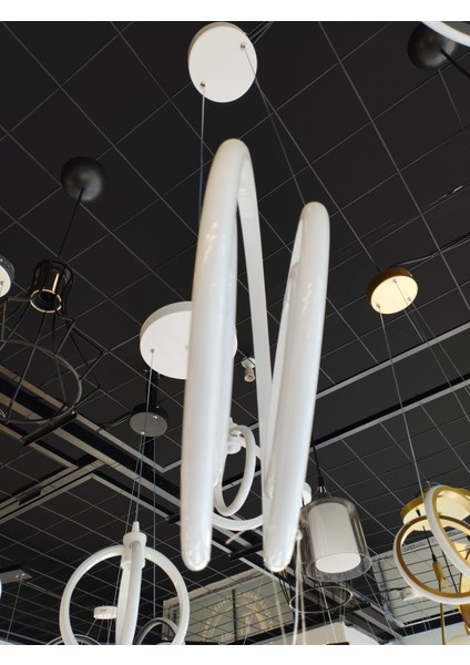 Akordiyon Beyaz Gövde Sarkıt Model Modern LED Aydınlatma fiyatları