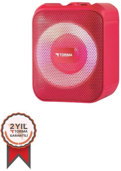 D13 Taşınabilir Kablosuz Bluetooth Hoparlör Kırmızı