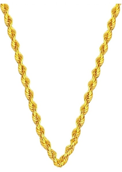 Ege Gold Burma Halat Zincir Kolye 14 Ayar - 4mm Kadın Kolye BRMHLT14-4M-20