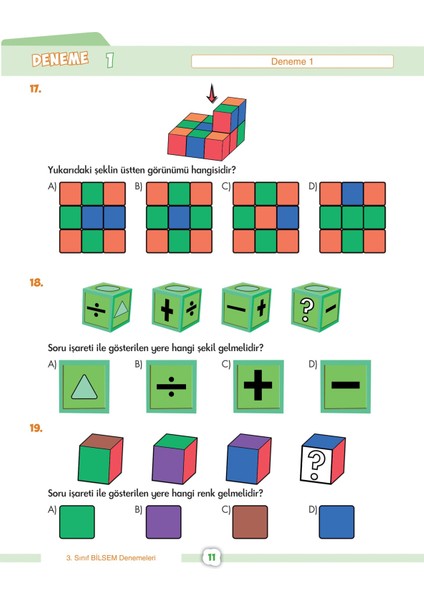 Ardışık Yayınları 3. Sınıf Bilsem Video Çözümlü Deneme Sınavı 5'li Fasikül