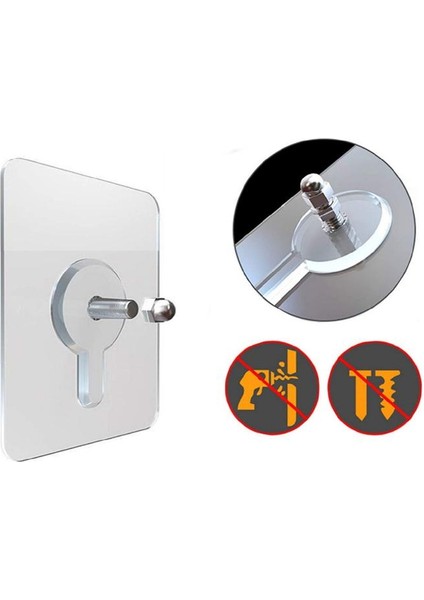 Pratik Askı Kancalı Duvar Askısı Kendinden Yapışkanlı Vidalı Askı 12 Adet fiyatları