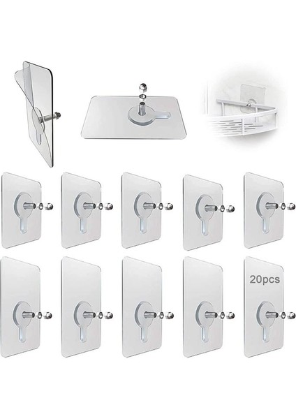 Pratik Askı Kancalı Duvar Askısı Kendinden Yapışkanlı Vidalı Askı 12 Adet modelleri