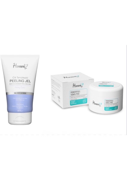 2’li Cilt Bakım Seti ( Homm Life Powerfull Tonik Ped - Homm Life Peeling Jel )