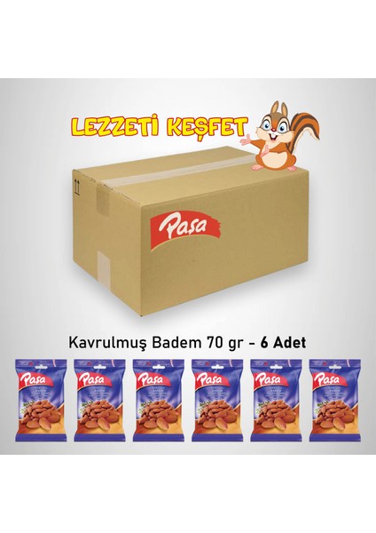 Paşa Kuruyemiş Badem 70 gr x 6 Adet