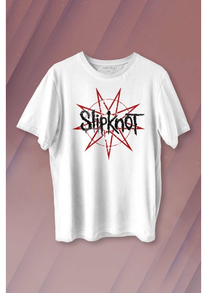 Slipknot Red Yıldız Rock Metal Music Baskılı Tişört Unisex T-Shirt
