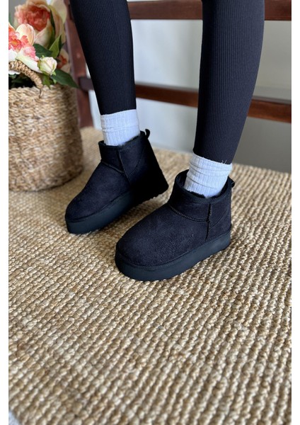 Kadın Süet Yarım Bot Içi Kürklü Bot & Bootie TS1146
