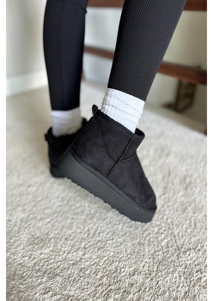 Kadın Süet Yarım Bot Içi Kürklü Bot & Bootie TS1146