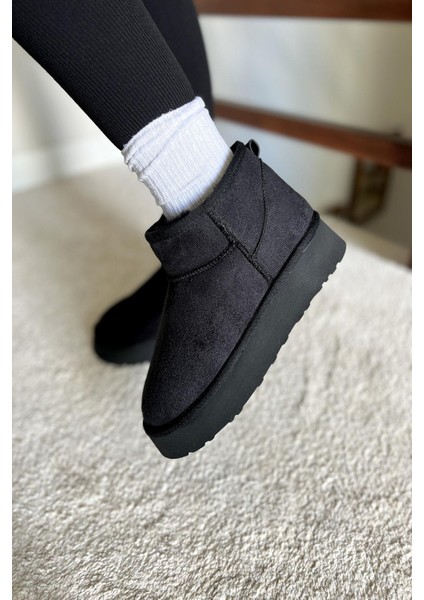 Kadın Süet Yarım Bot Içi Kürklü Bot & Bootie TS1146