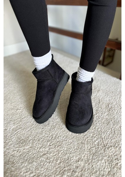 Kadın Süet Yarım Bot Içi Kürklü Bot & Bootie TS1146