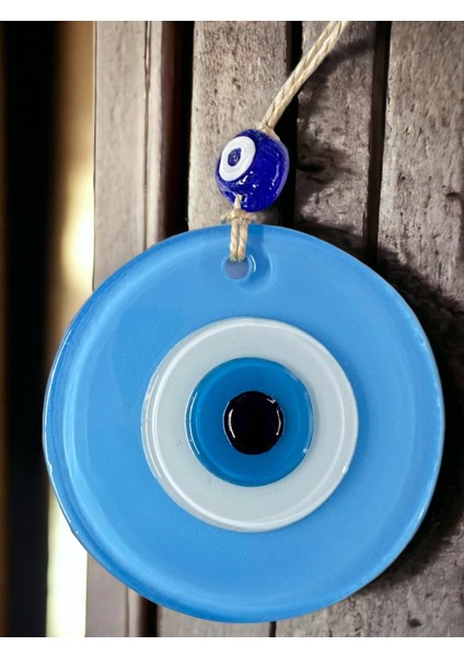 Mini Boy Bebe Mavisi Nazar Boncuklu Duvar Süsü 10 cm Cam Duvar Dekoru fiyatları