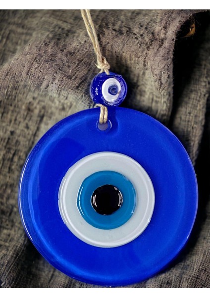 Mini Boy Mavi Nazar Boncuklu Duvar Süsü 10 cm Cam Duvar Dekoru fiyatları