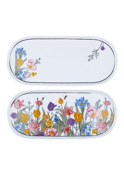 Lucky Art Olivia Bone 2'li Oval Servis Tabağı 33 cm