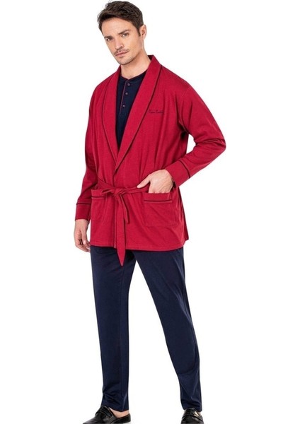 Erkek Robdöşambır Pijama Takım Atlet Boxer Takım Çorap Set