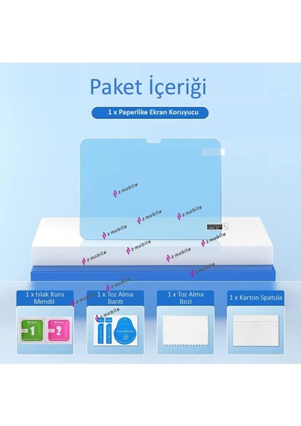 Samsung Galaxy Tab S9 Fe+ Plus 12.4” SM-X610 Uyumlu Paperlike Ekran Koruyucu Esnek Kağıt Hissi Paper Like