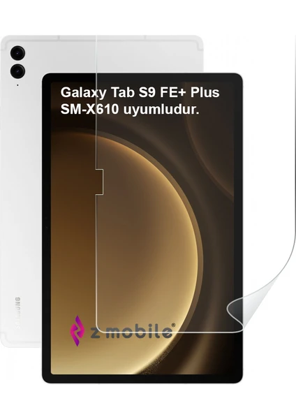 Samsung Galaxy Tab S9 Fe+ Plus 12.4” SM-X610 Uyumlu Ekran Koruyucu Nano Esnek Kırılmaz Flexible