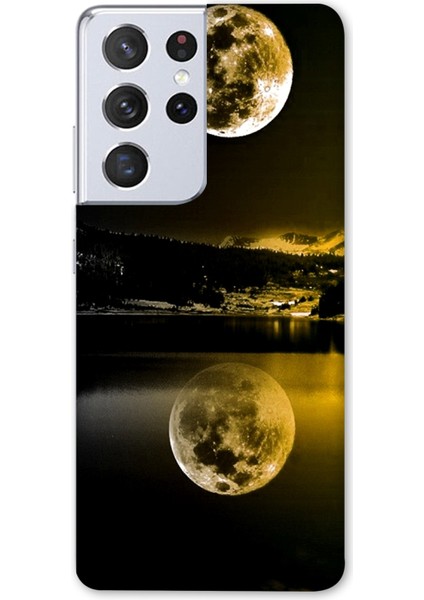 Samsung Galaxy S22 Ultra Kılıf Baskılı Desenli Silikon+Ekran Koruyucu+Kablo Kryc- Nightandmoon