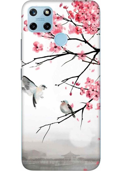 Oppo Realme C25Y Kılıf Baskılı Desenli Silikon+Ekran Koruyucu+Kablo Kryc- Sercelerinaski