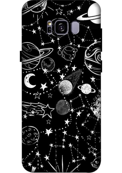 Samsung Galaxy S8 Plus Kılıf Baskılı Desenli Silikon+Ekran Koruyucu+Kablo Kryc- 8226