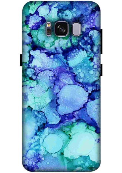 Samsung Galaxy S8 Kılıf Baskılı Mermer Desenli Silikon+Ekran Koruyucu+Kablo Kryc- 3223